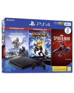Игровая приставка Sony PlayStation 4 Slim 500Gb Black (CUH-2216A) + Horizon Zero Dawn Complete Edition + Ratchet & Clank + Marvel's Spider-man